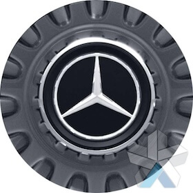 Genuine AMG Centre Cap Large Spoked Grey