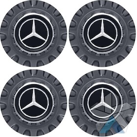 Genuine AMG Centre Cap Set Large Spoked Grey