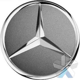 Genuine Mercedes Chrome Himalaya Grey Caps