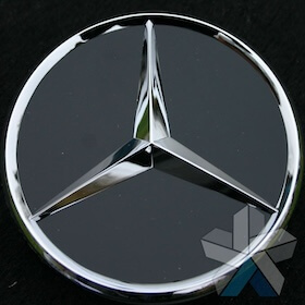 Genuine Mercedes Chrome Black Gloss Caps 66.8mm