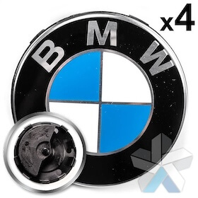 Genuine BMW Centre Cap Set with Floating Roundel 57mm for 5x112 wheels