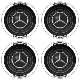 Genuine AMG Centre Cap Set Large Matt Black