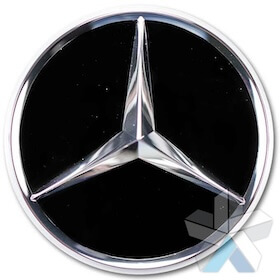 Genuine Mercedes Chrome Black Gloss Caps
