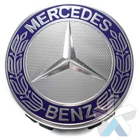 Genuine Mercedes Roadster Blue Raised Star Caps