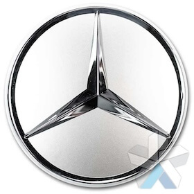 Genuine Mercedes Chrome Sterling Silver Caps