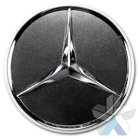 Genuine Mercedes Chrome Titanium Grey Caps