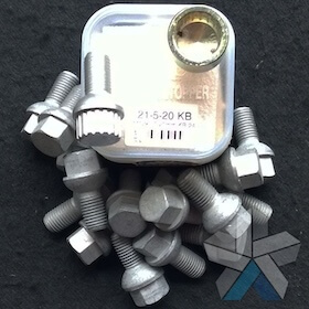 Bolt Pack D-Sec: Rust Resistant Bolts and High Security Locking Wheelbolts