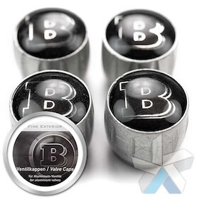 Genuine Brabus Round Valve Dust Cap Set