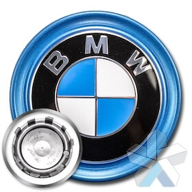 Genuine BMW Centre Caps Blue Ring