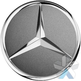 Genuine Mercedes Chrome Himalaya Grey Caps